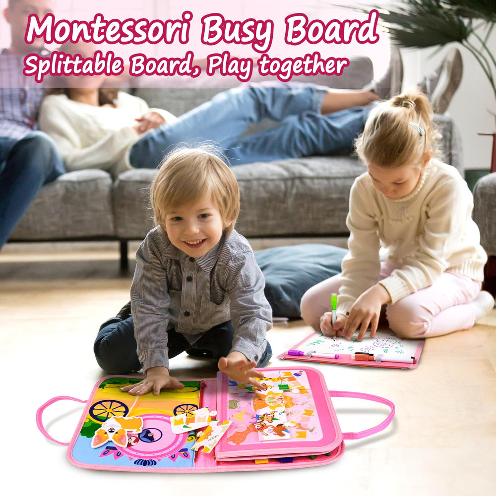 Letoya Busy Board princess and animal scenes encourage sensory play.