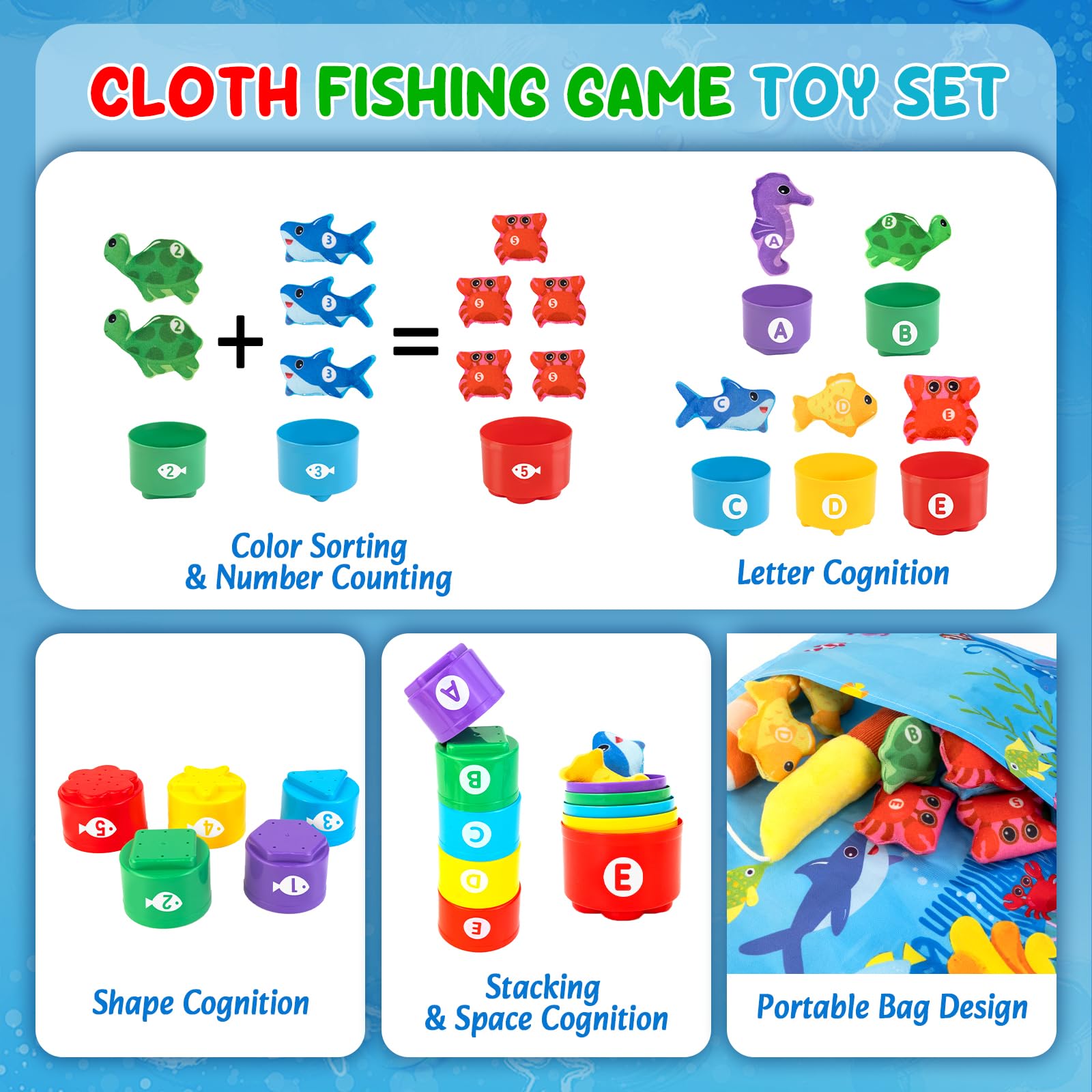 Letoya stackable cups support sorting and size differentiation during play