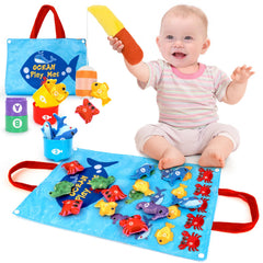 Letoya toddler cloth fishing rod for safe, hands-on fishing play