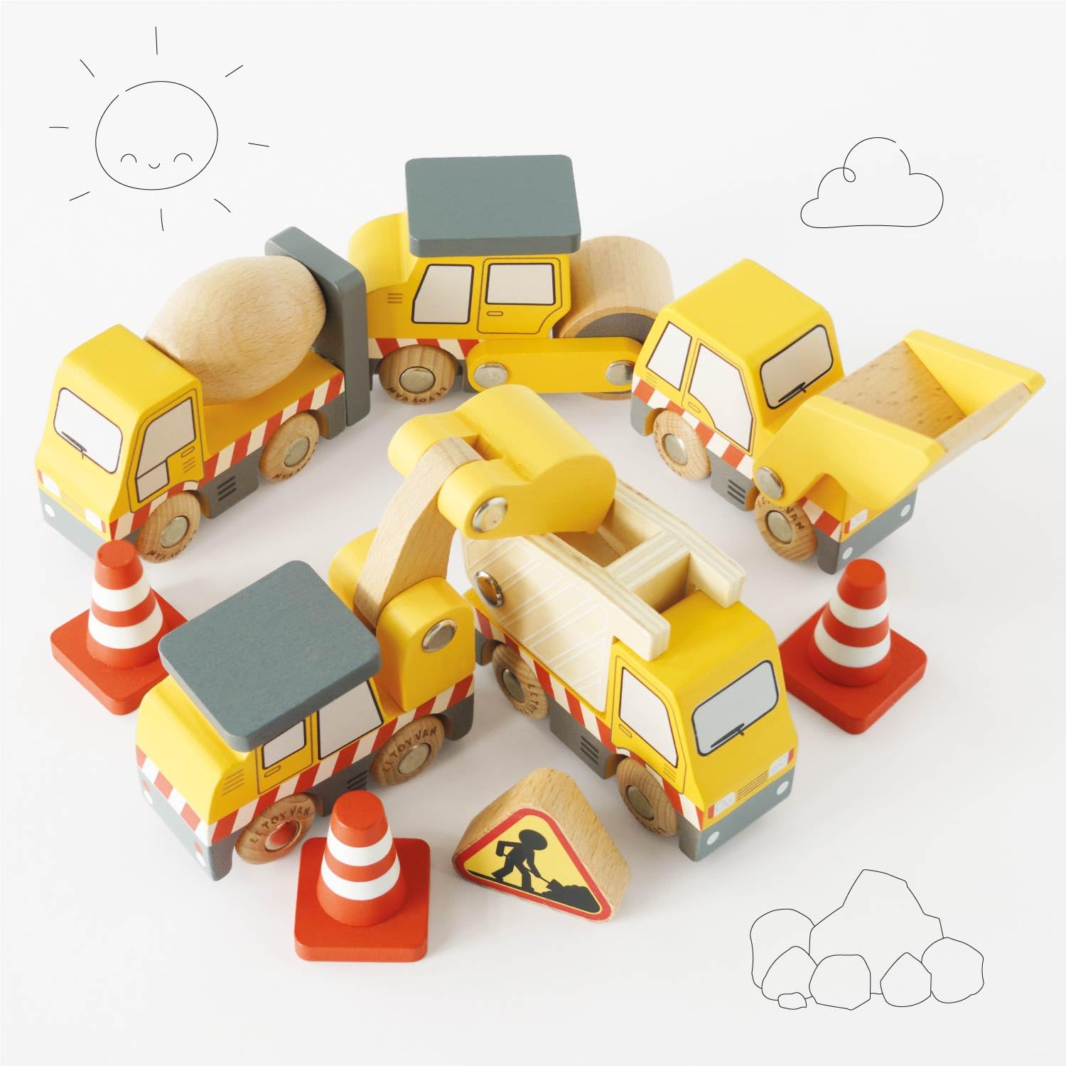 Le Toy Van tip-up truck designed for sturdy construction play.