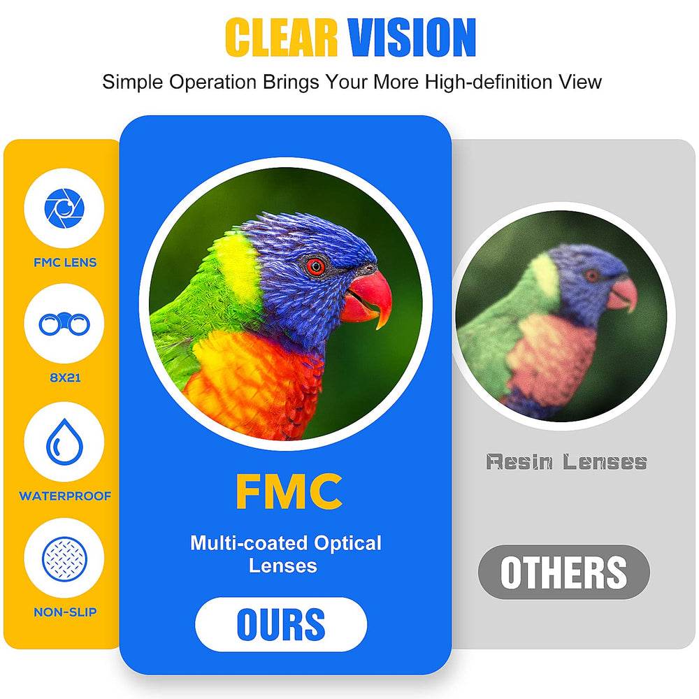 LET'S GO! Crystal-clear optics deliver vivid, lifelike scenes for outdoor viewing.