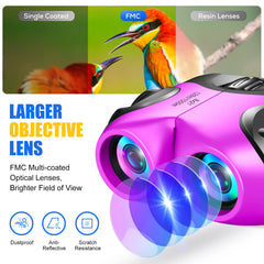 LET'S GO! 8x21 optics with green-coated FMC prism for vivid color