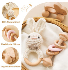 lets-make push car rattle wooden frame for on-the-go play.