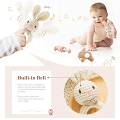 lets-make silicone ring rattle with easy grip for tiny hands.