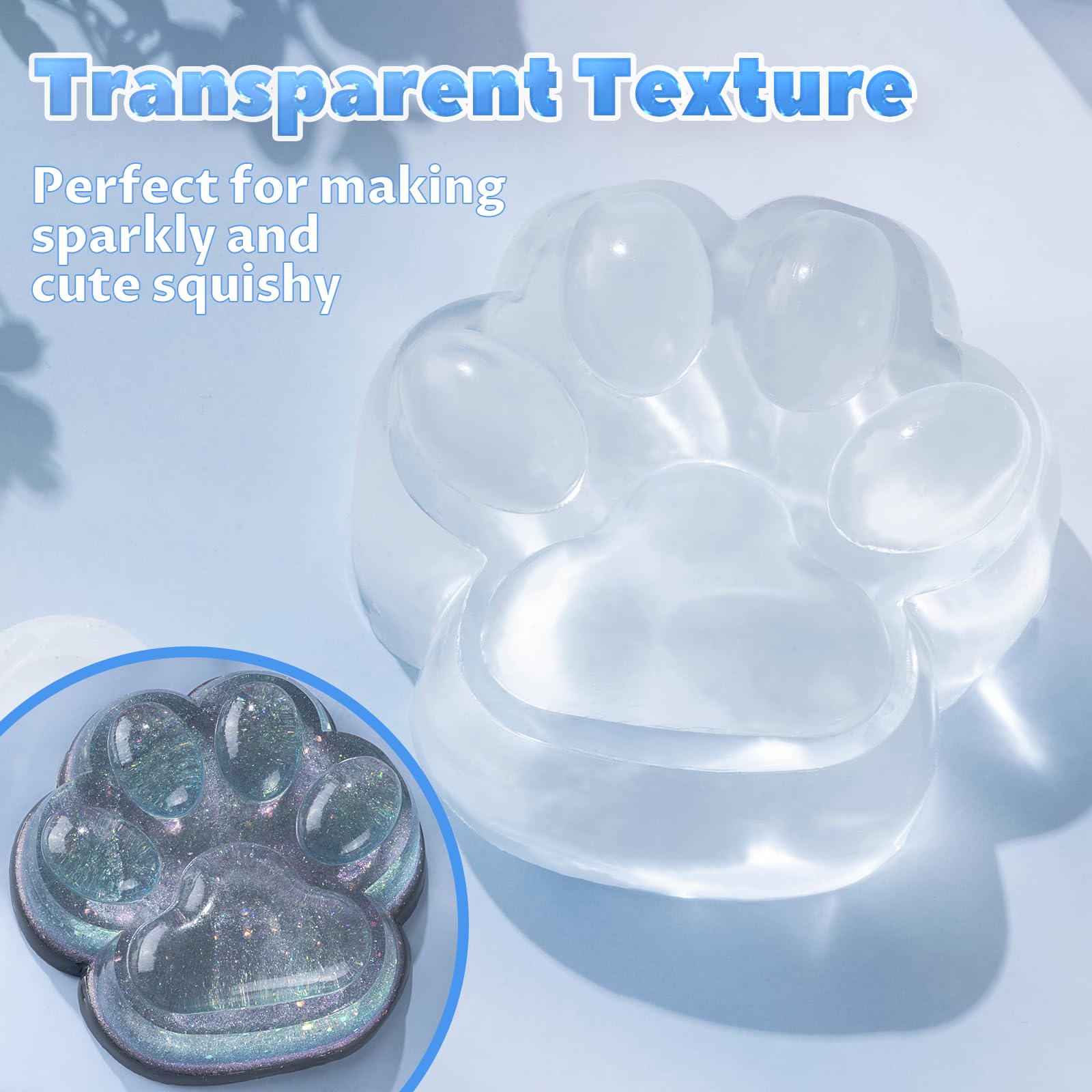 LET'S RESIN squishy-maker texture closeup showing soft, pliable silicone for relaxing projects.