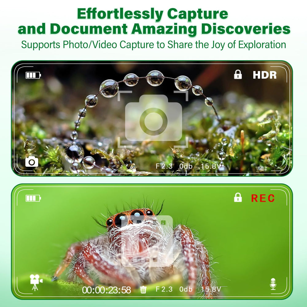Backyard nature exploration with LEUOA microscope for curious minds