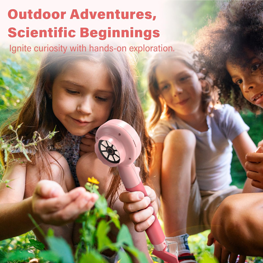 LEUOA Kids Microscope ergonomic design fits small hands.