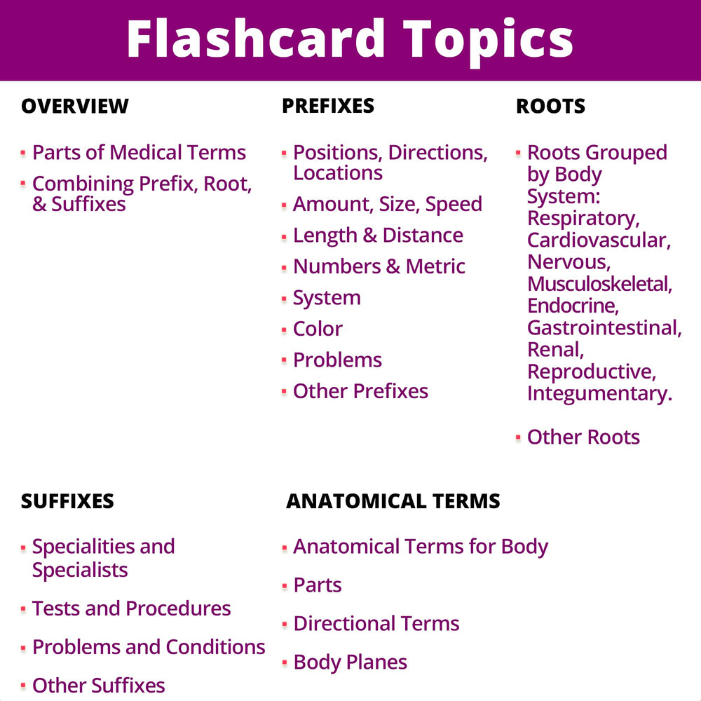 Level Up RN cards grouping related terms for quick comparison