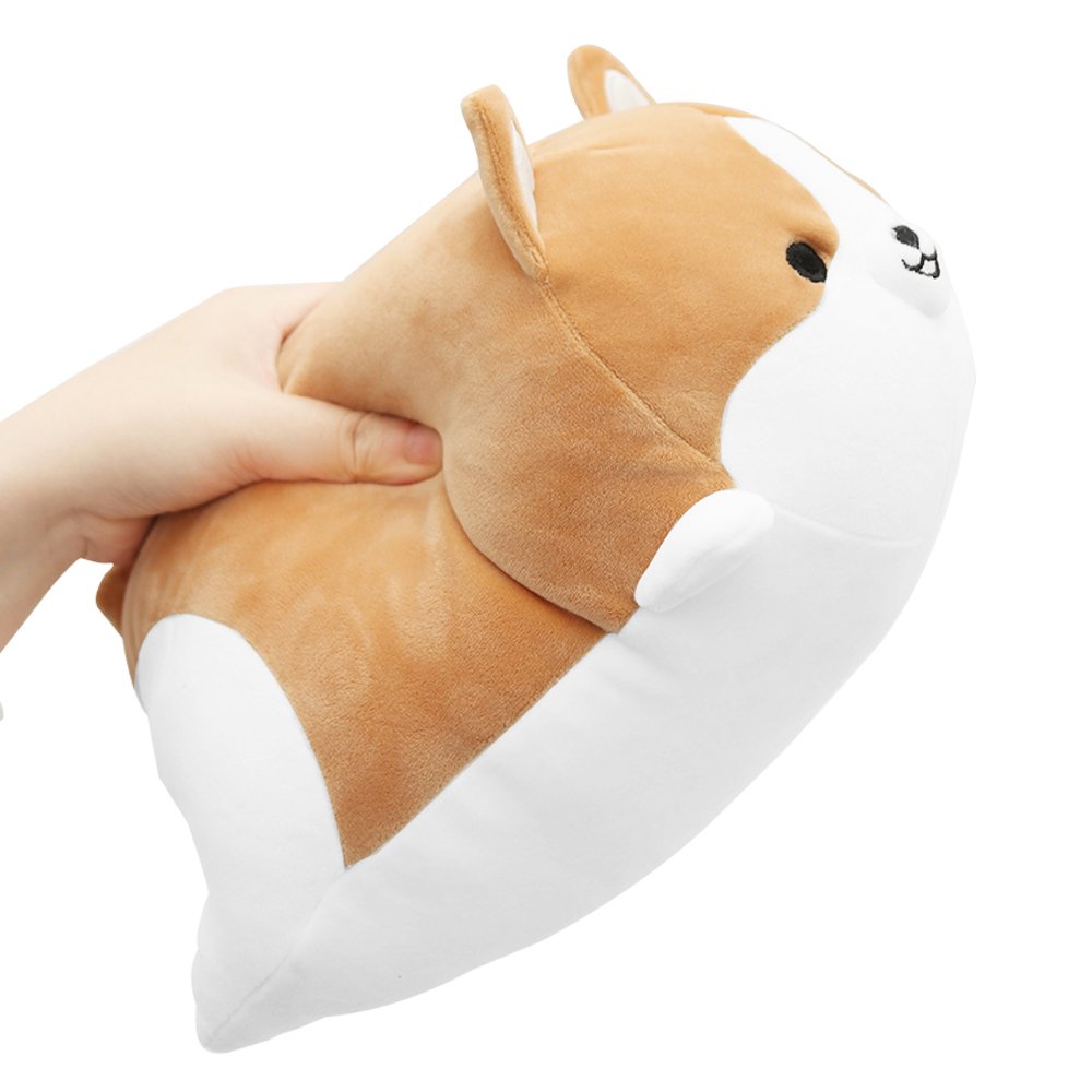 Levenkeness Corgi plush pillow as home decor in living room or bedroom