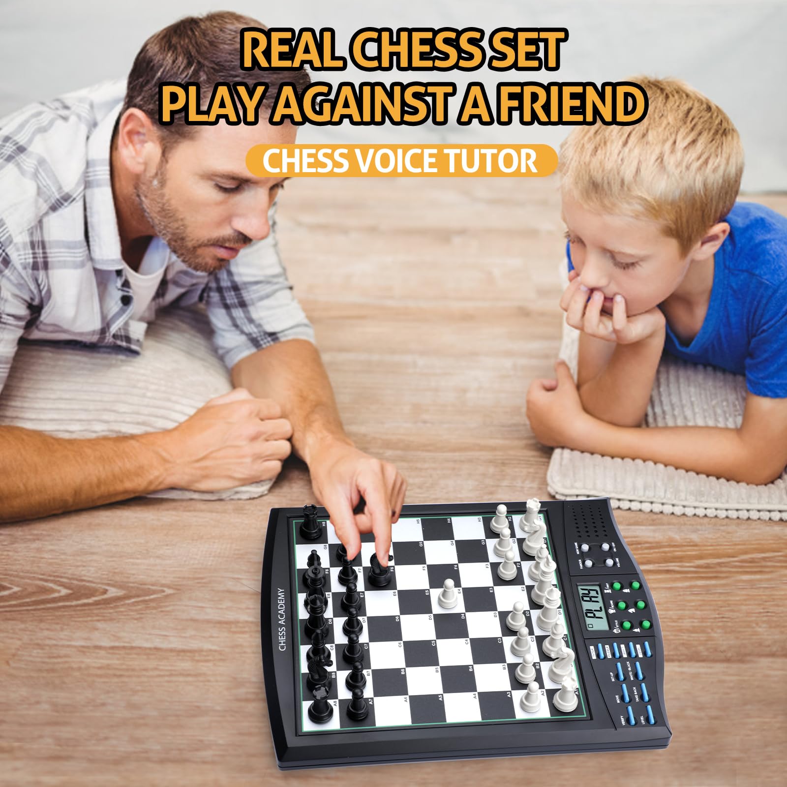 LEVEROAM portable chess board powered by AA batteries for on-the-go play