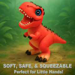 LEWAN Dino Adventure Crew Tribbie Triceratops figure invites cooperative play and sensory exploration
