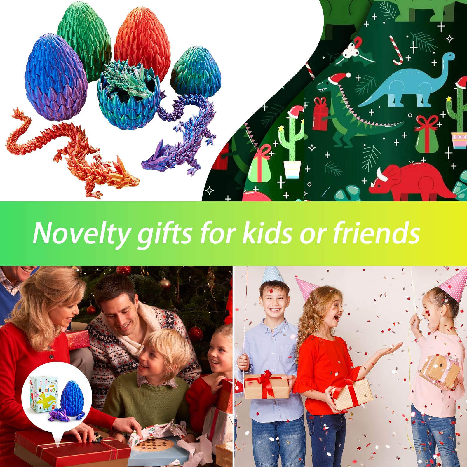 LEWELLRY dragon decor and party favors enhance room ambiance