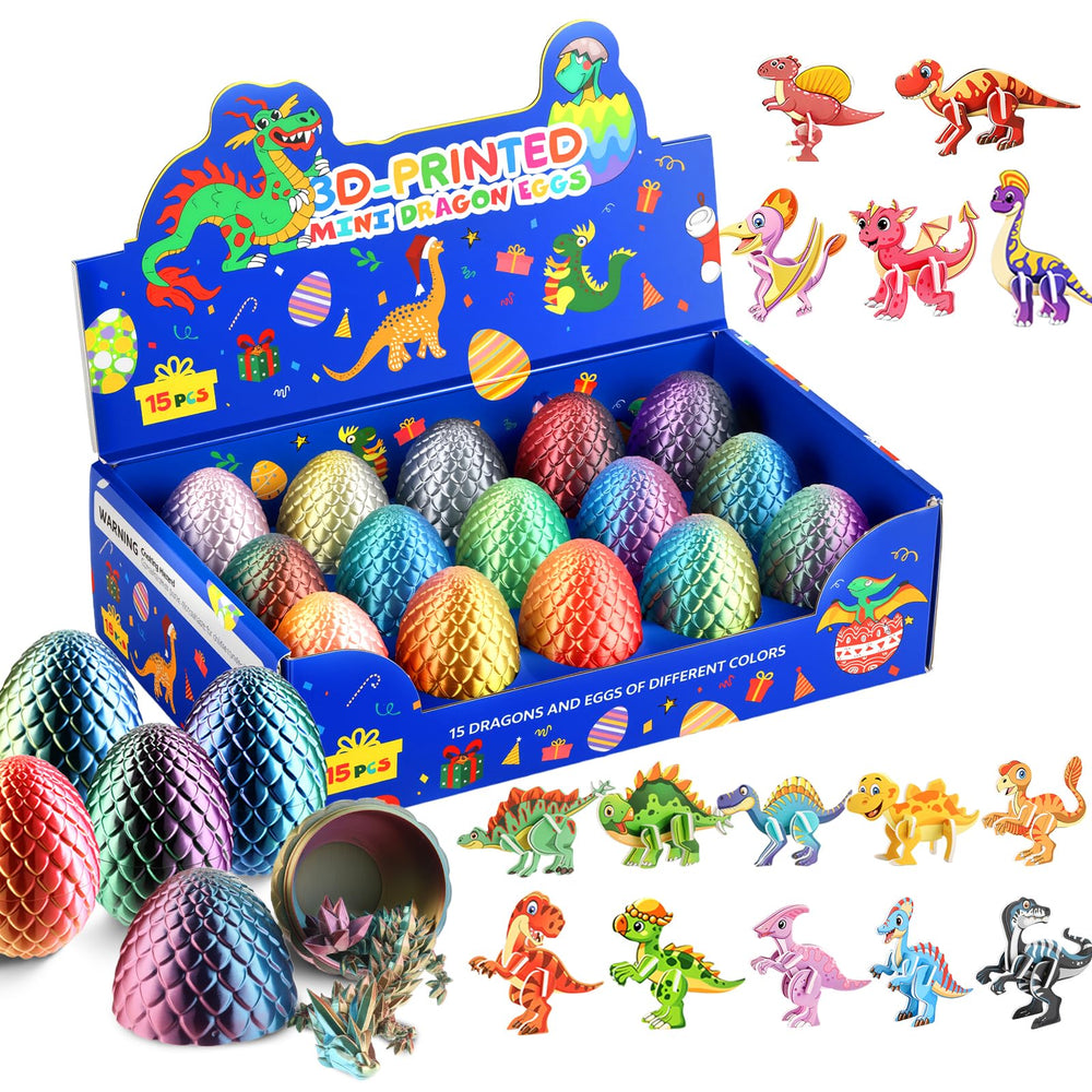 LEWELLRY Dragon Egg Collection Mystic Spectrum eggs glow for enchanting display