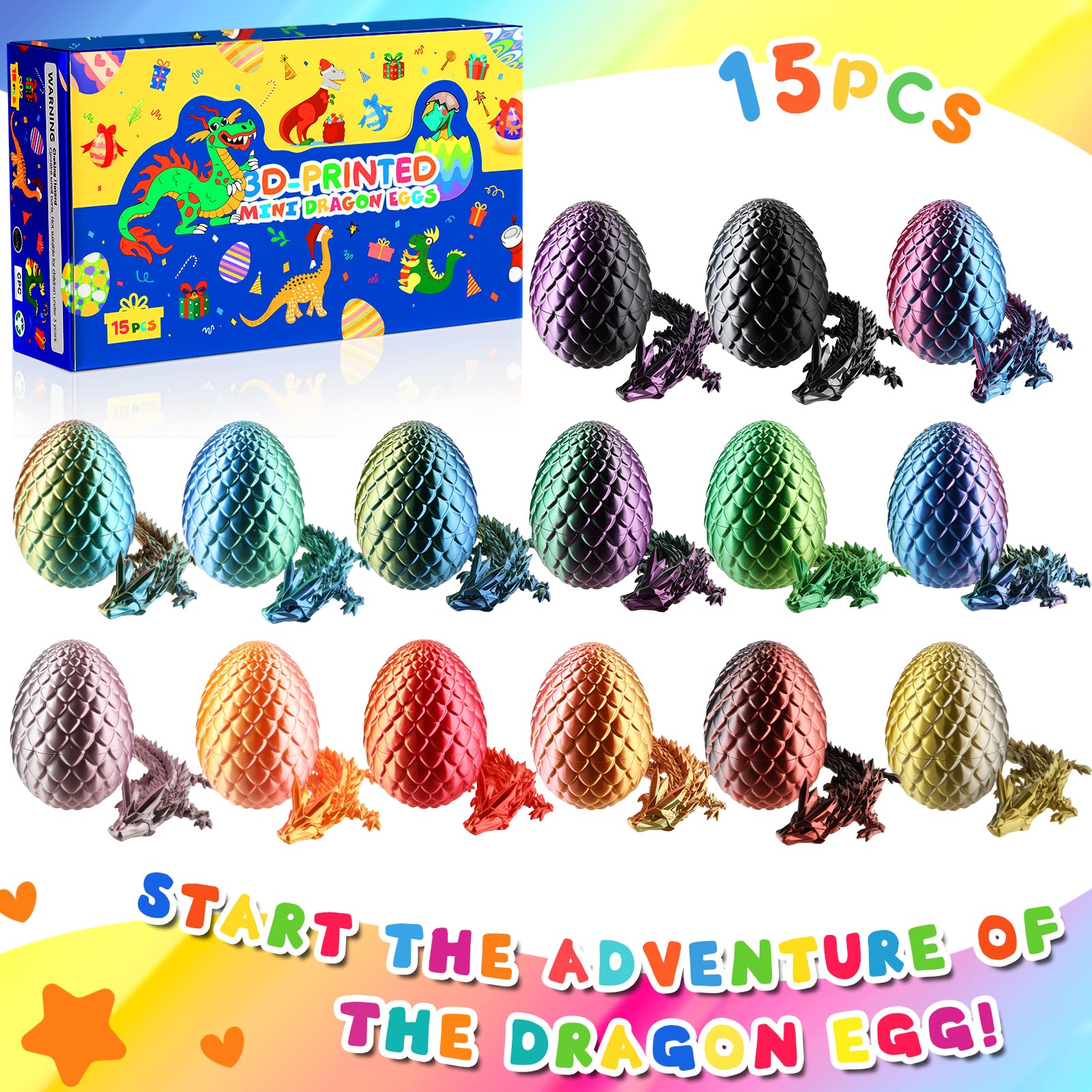 LEWELLRY Mystic Spectrum eggs arranged by color create a gradient display