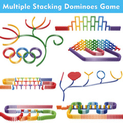Lewo 1000 dominoes set colorful pieces showing bright colors for pattern building.