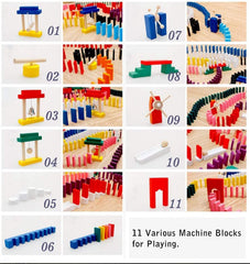 Lewo dominoes add-on blocks expanding play options and constructions.