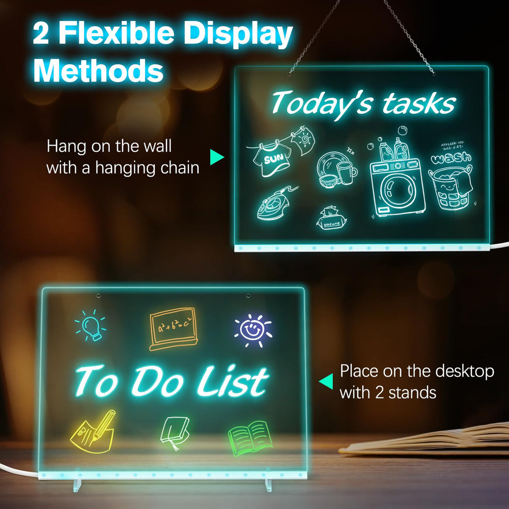 Lewondr LED Note Board cleaning spray bottle keeps surfaces pristine.