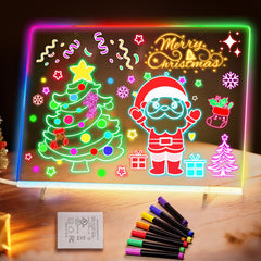 Lewondr LED Note Board front view with clear acrylic surface for easy notes.