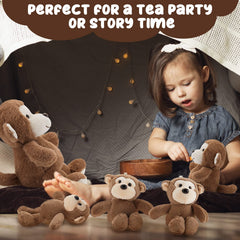 Lewtemi blue baby monkey plush perfect for nap time and creature-themed adventures