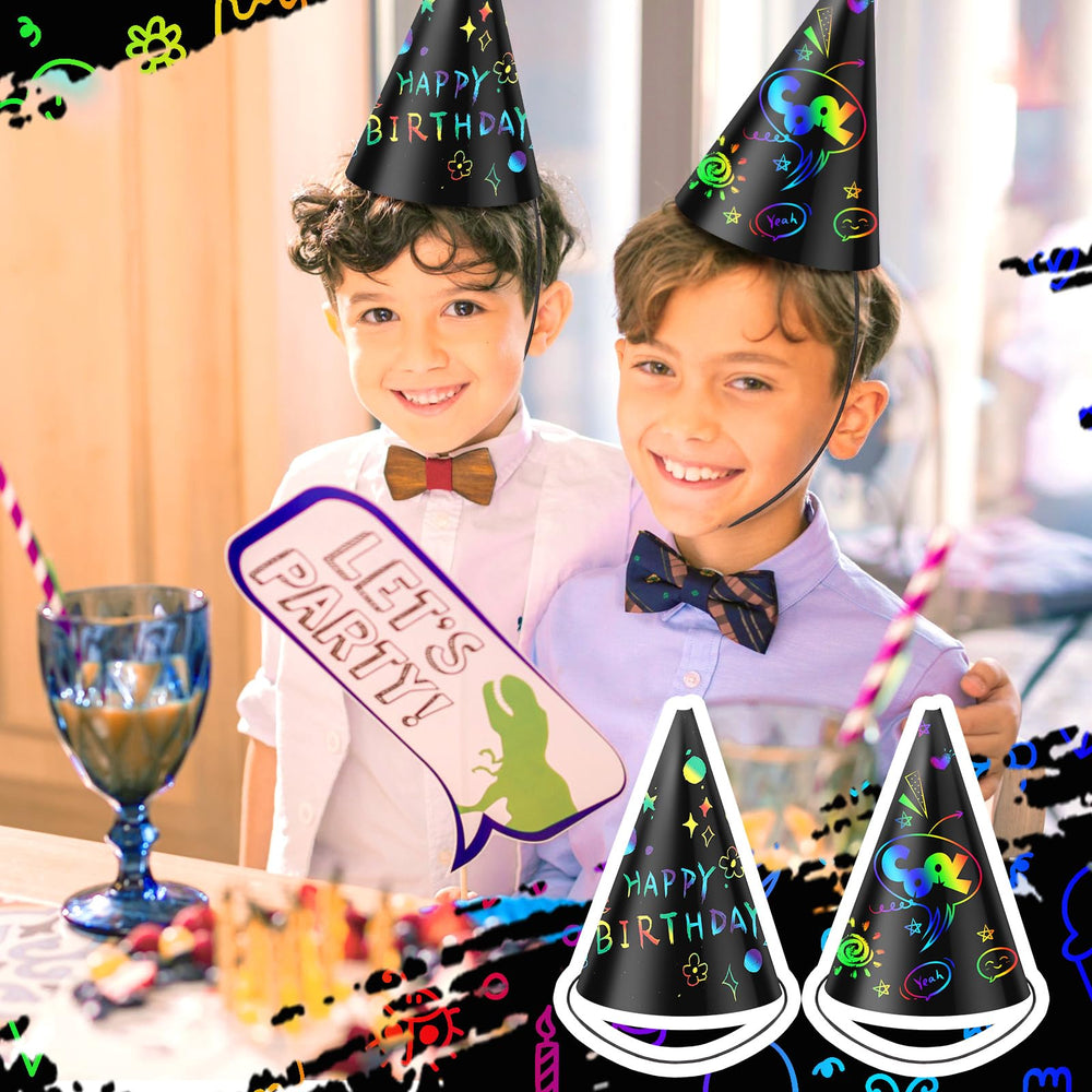 Lewtemi durable cardboard hats provide sturdy, reusable party decor.