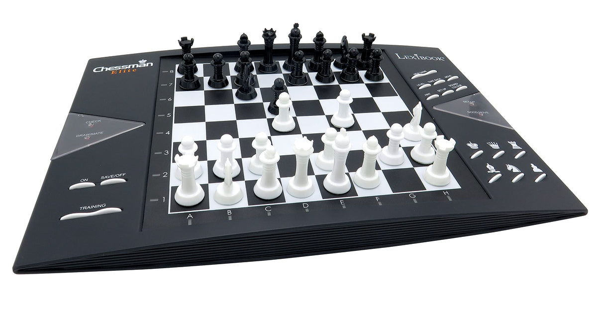 Lexibook Chessman Elite front view with LED move indicators for clear gameplay.