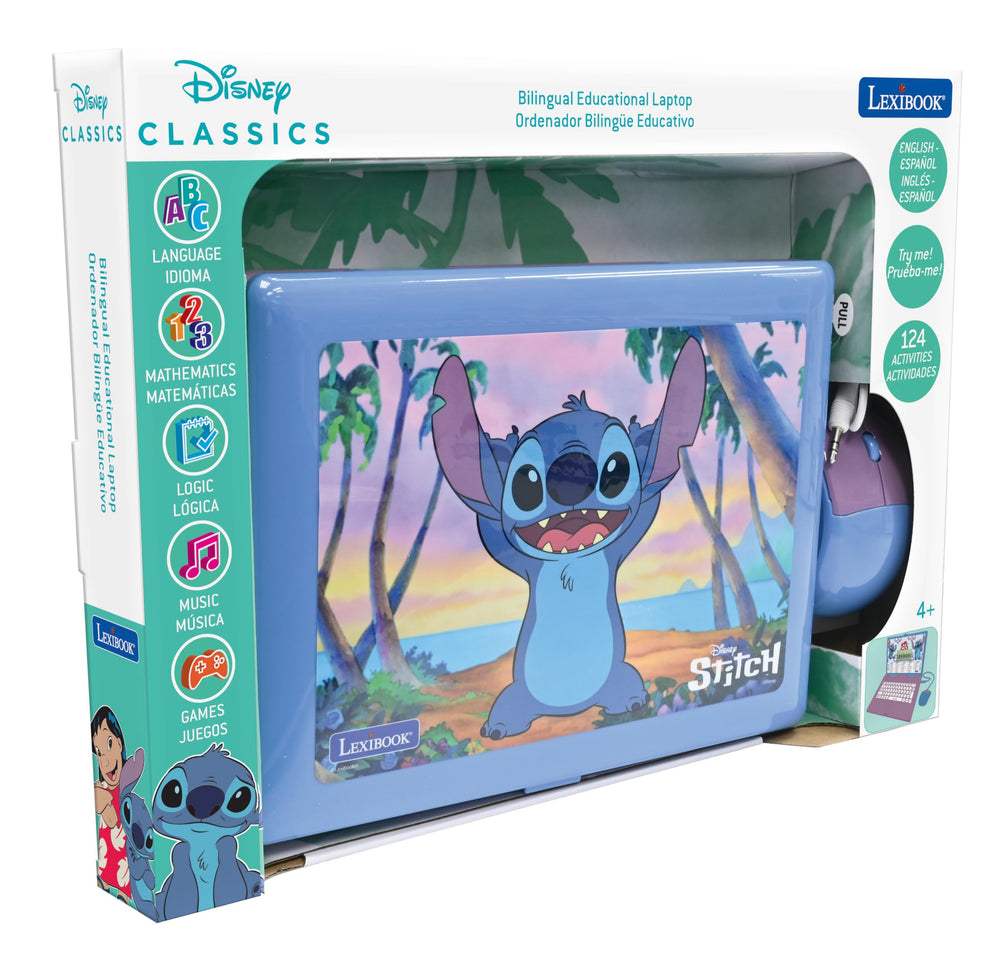 Lexibook Disney Stitch screen presents 124 bilingual activities for kids
