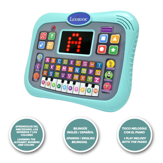 Lexibook educational tablet blue displaying numbers learning mode for counting