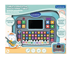 Lexibook educational tablet blue showing interactive quiz mode for problem solving