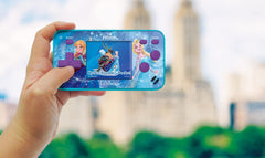 Lexibook Frozen Arcade Pocket Console games menu shows 150-in-1 variety