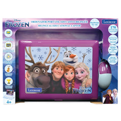 Lexibook Frozen nine-point-seven-inch screen enhances visual learning with vivid animations.