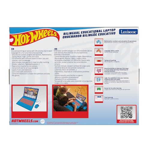 Lexibook Hot Wheels laptop blue color appeals to children and parents alike.