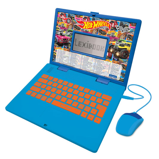Lexibook Hot Wheels laptop front view supports engaging learning sessions on the go.