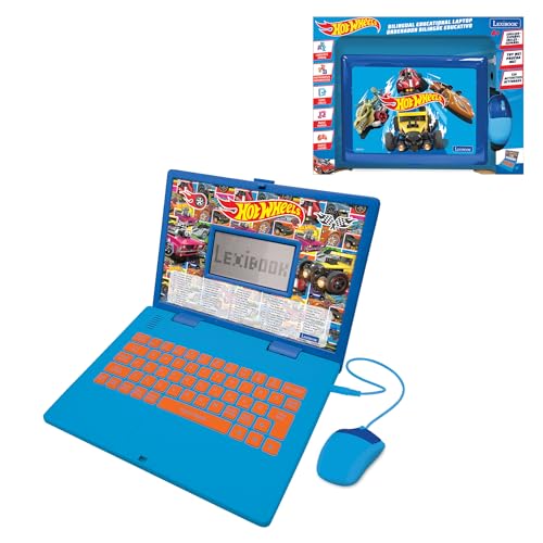 Lexibook Hot Wheels laptop keyboard and mouse emphasize interactive, kid-friendly study time.