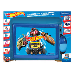 Lexibook Hot Wheels laptop portable compact highlights easy travel learning companion.