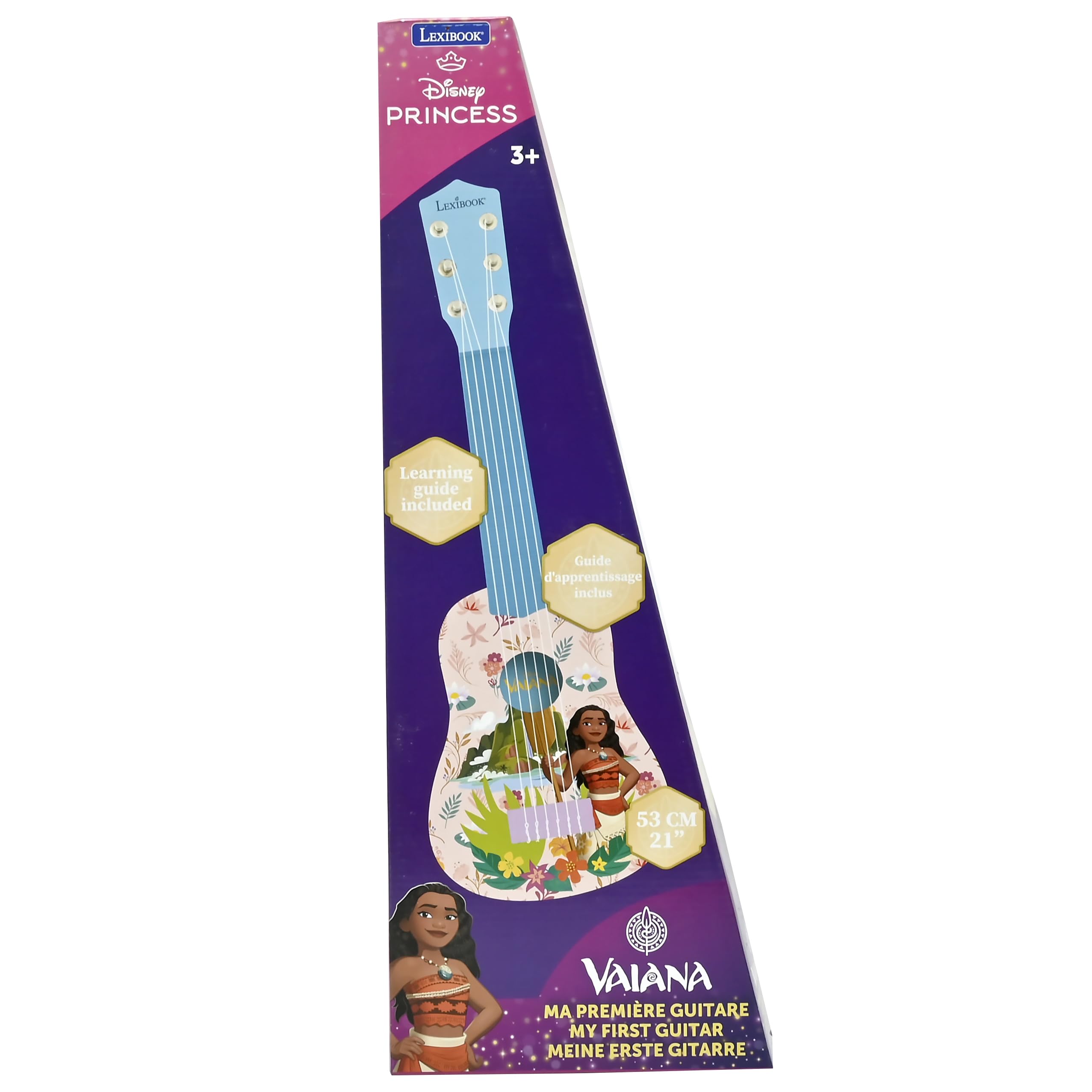 Lexibook Moana guitar with guide included, easy learning for youngsters.