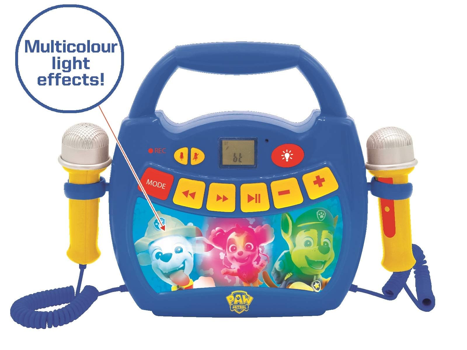 LEXiBOOK Paw Patrol Bluetooth wireless connection for easy playback from devices.