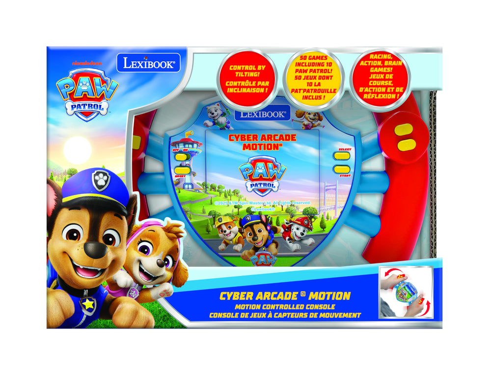 Lexibook Paw Patrol Cyber Arcade Console built-in speaker for immersive sound.