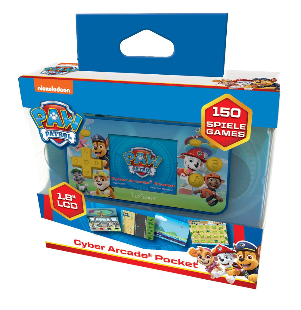 Lexibook Paw Patrol Chase side view emphasizes compact pocket-sized entertainment