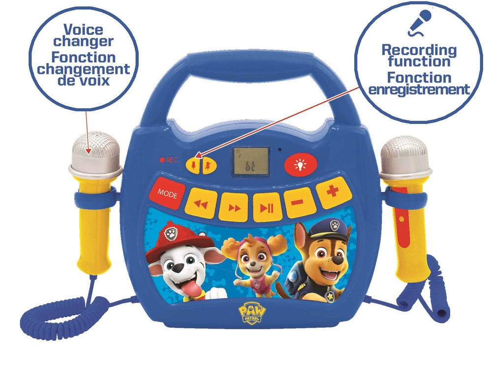 LEXiBOOK Paw Patrol headphone jack for private listening and practice.