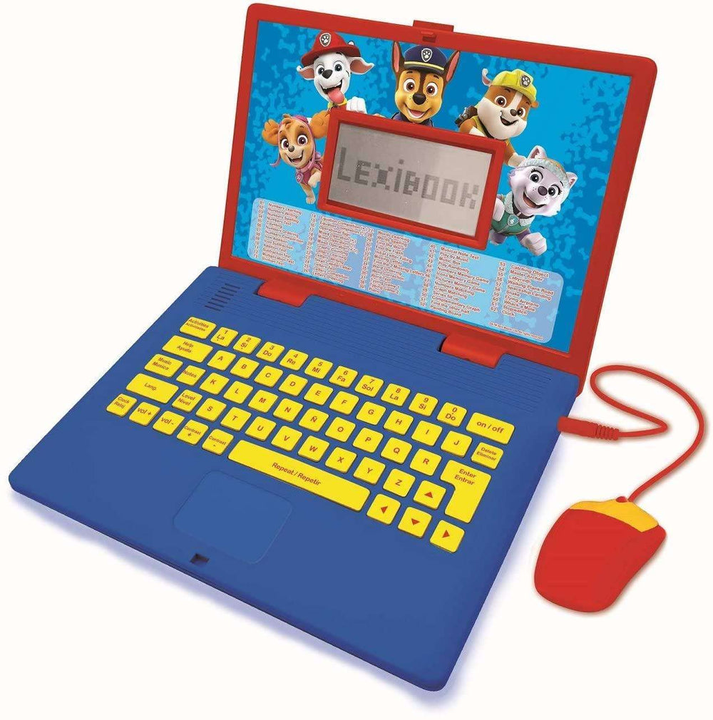 LEXiBOOK Paw Patrol laptop front view supports bilingual learning for kids