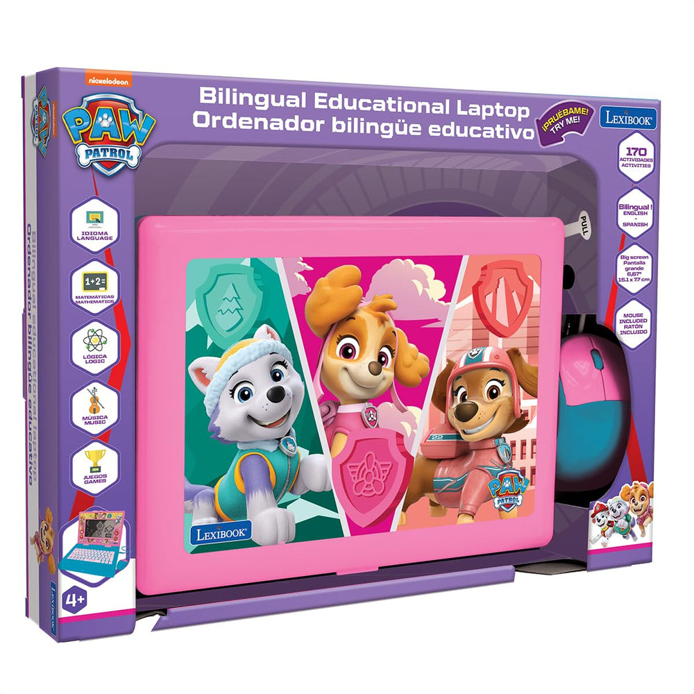 LEXiBOOK Paw Patrol laptop keyboard close-up showing kid-friendly keys.