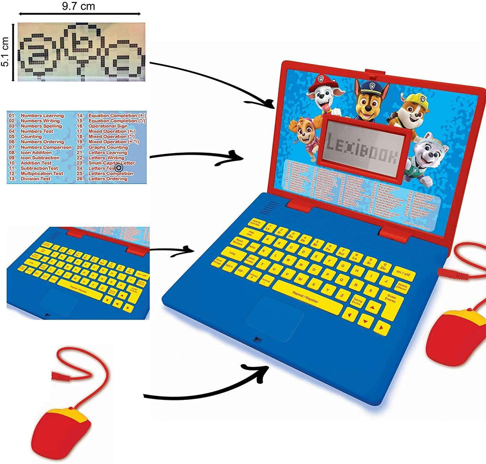 LEXiBOOK Paw Patrol red and blue color scheme attracts children for study time