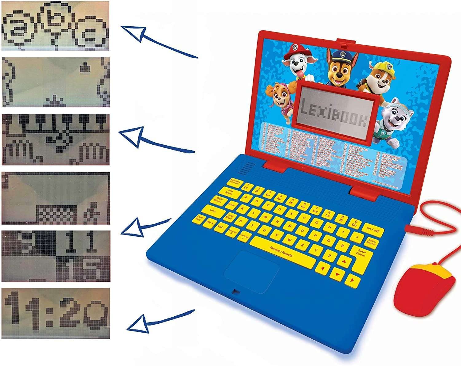 LEXiBOOK Paw Patrol side profile highlights slim, kid-friendly design for easy grip