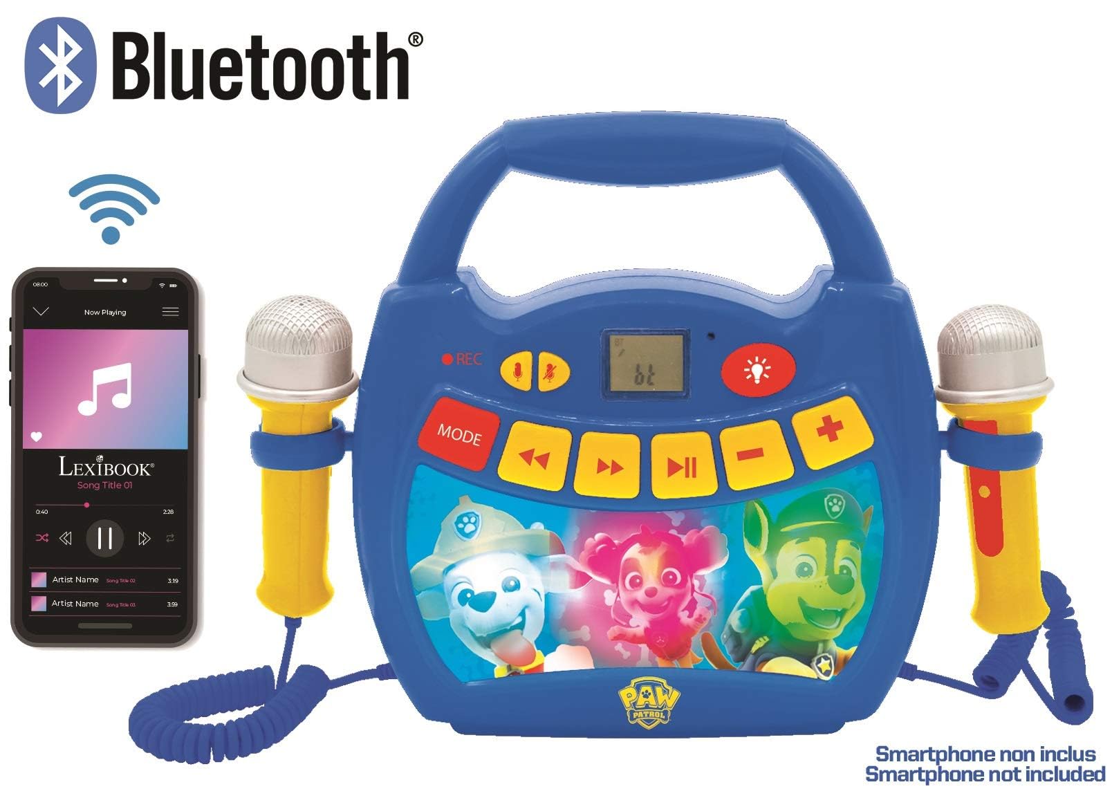 LEXiBOOK Paw Patrol recording function to capture performances for later playback.