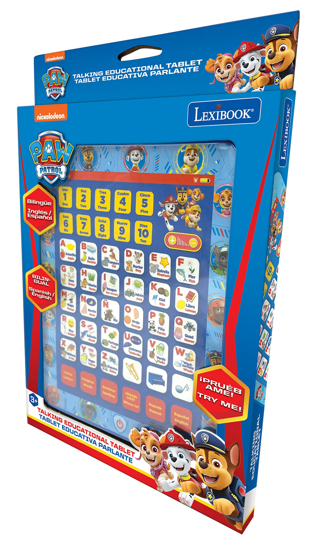 LEXiBOOK Paw Patrol tablet quiz mode encourages interactive picture matching.