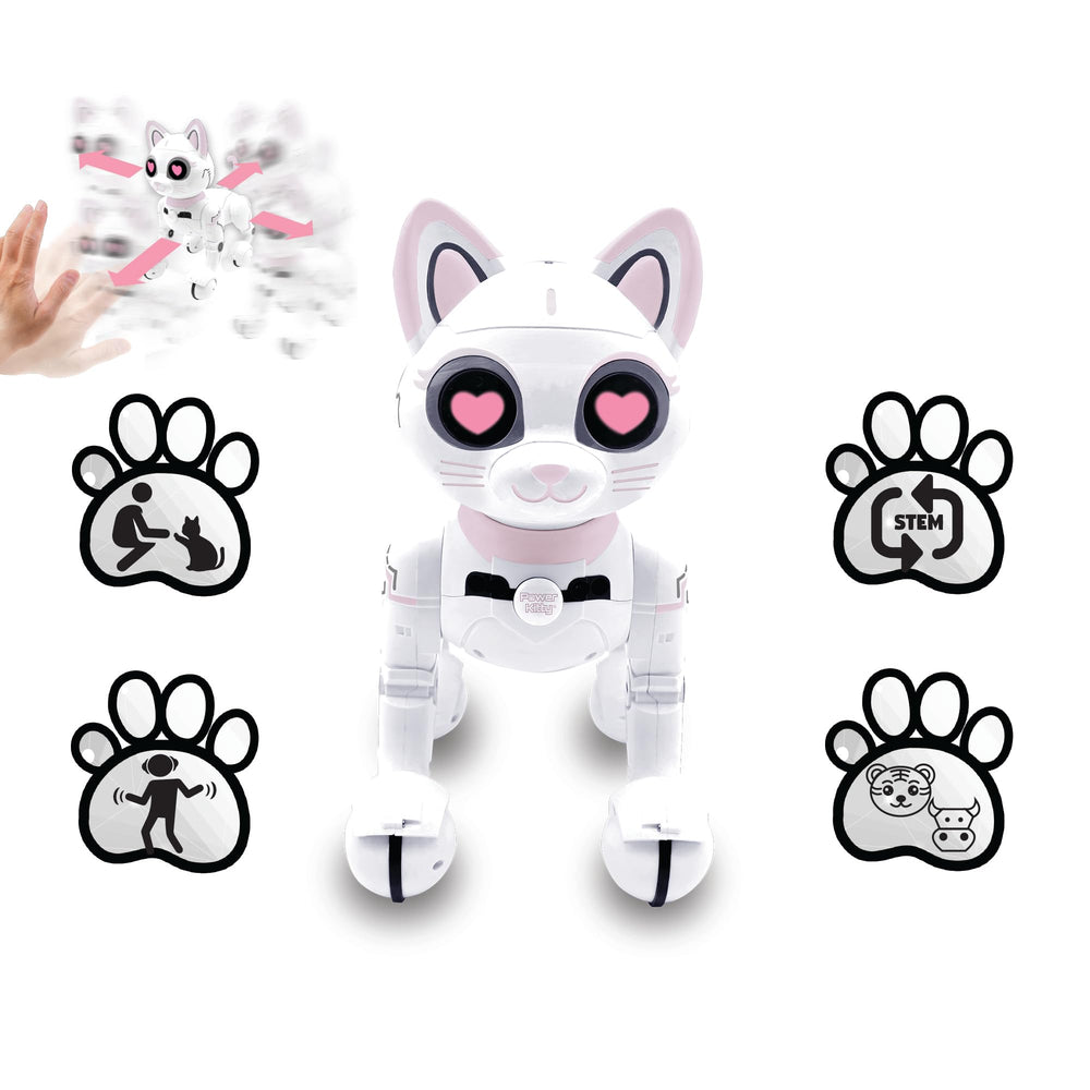 LEXIBOOK Power Kitty LED eyes and collar illuminate exciting play sessions.
