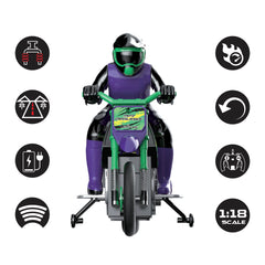 LEXiBOOK RC18 Crosslander light effects for nighttime play and attraction.