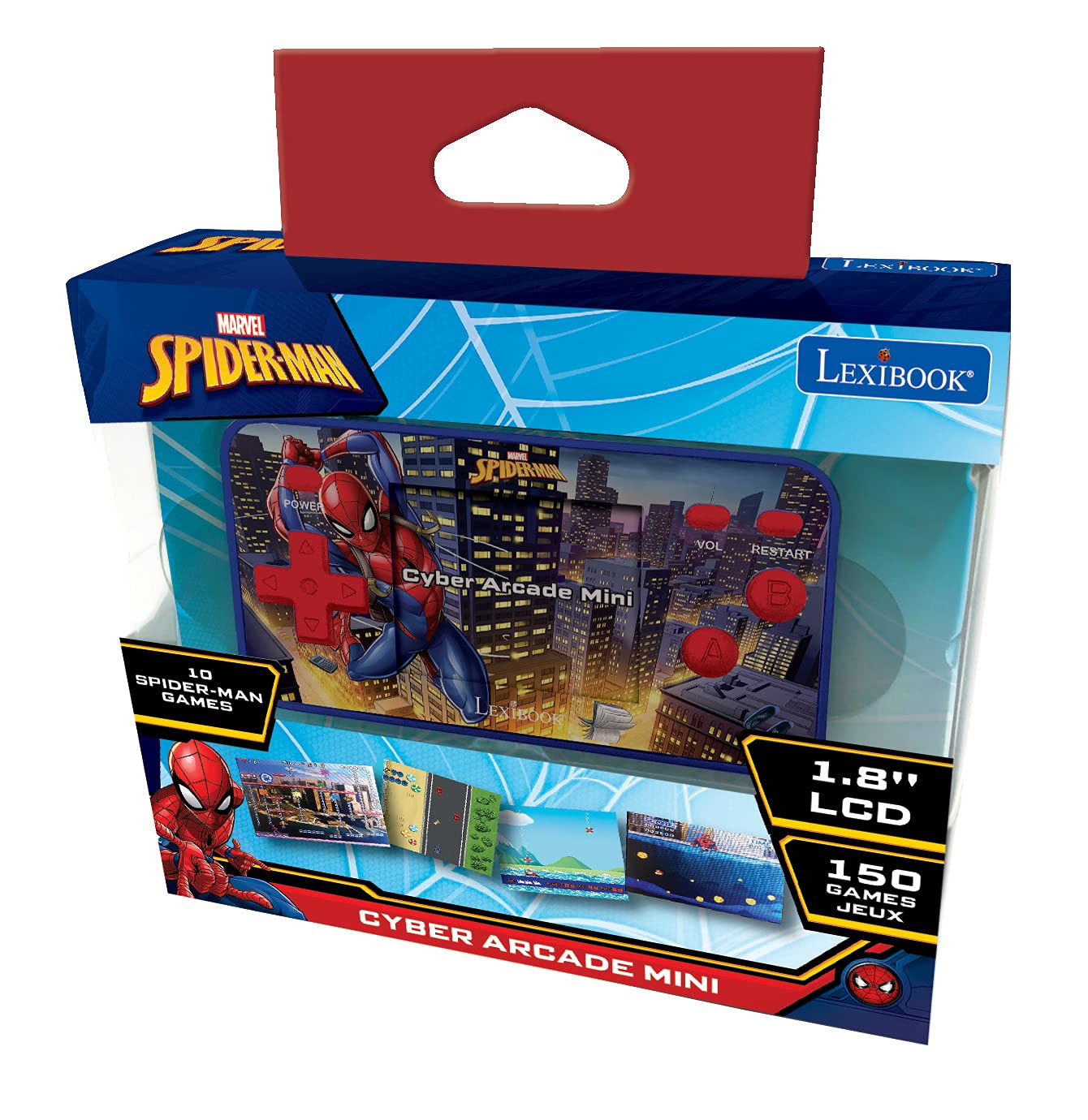 Lexibook Spider-Man Cyber Arcade battery compartment for quick power swaps