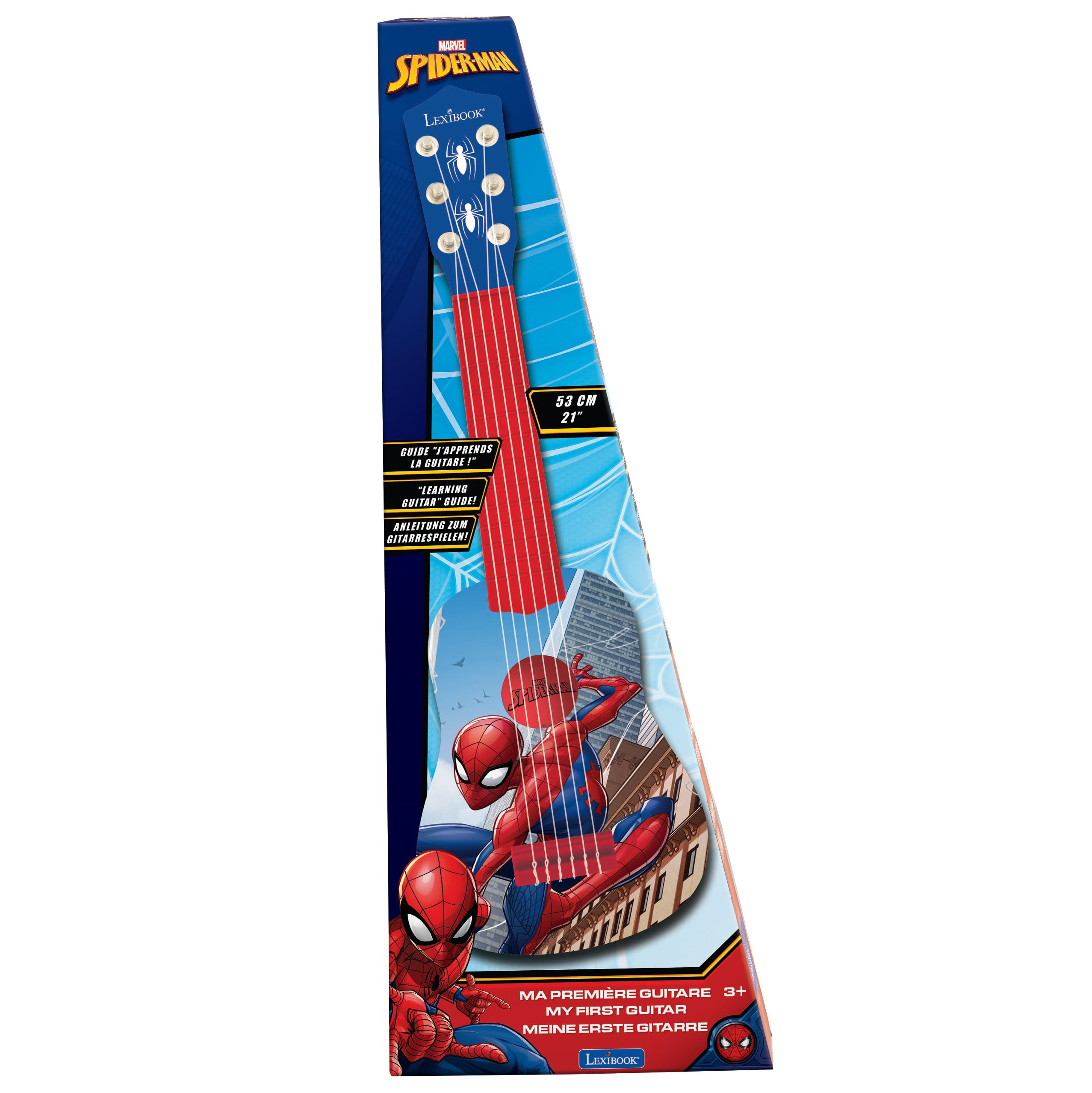 Lexibook Spider-Man styling highlights kids' interest during practice sessions.