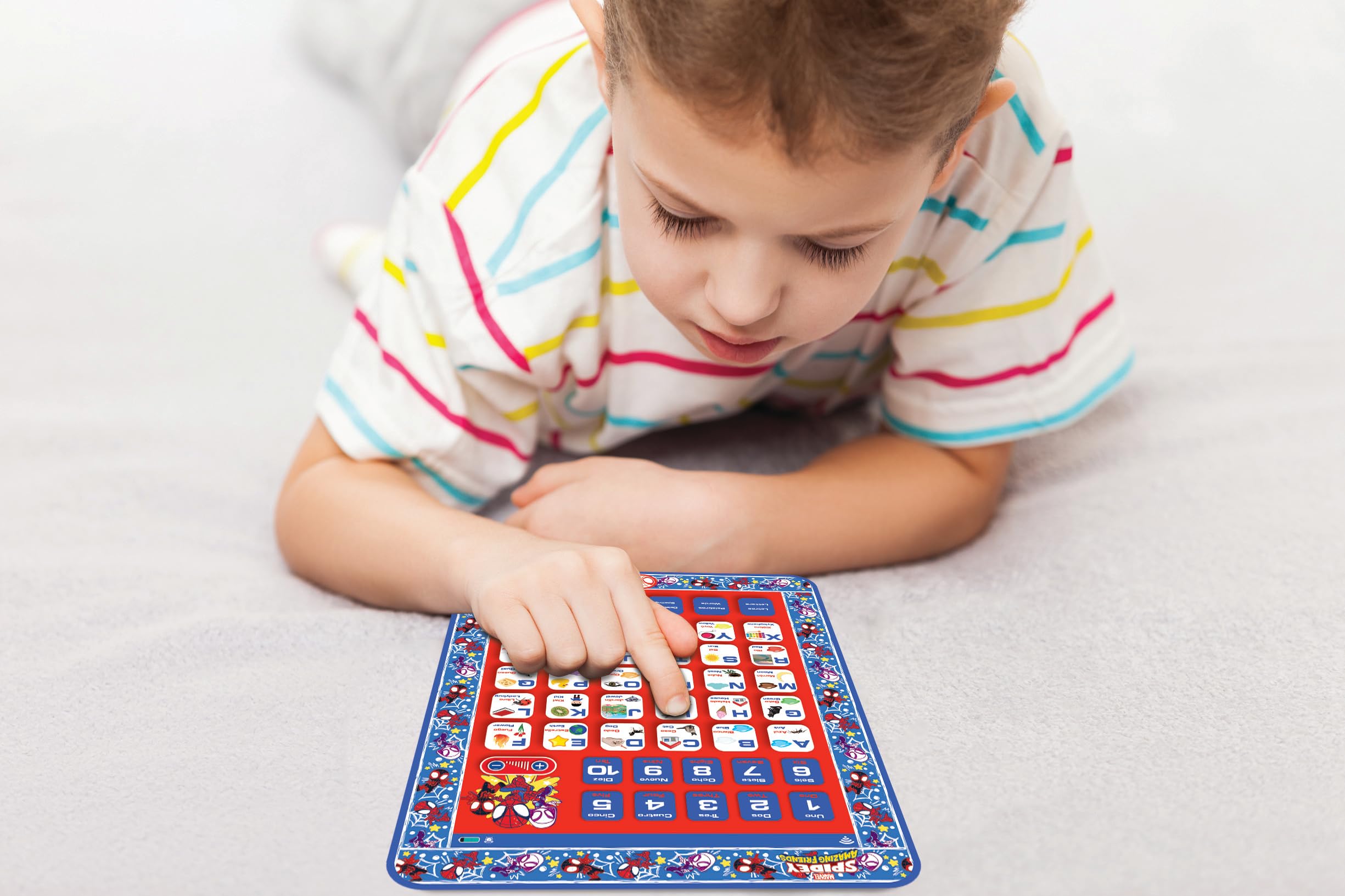 LEXiBOOK Spidey tablet compact travel-friendly design boosts play-filled practice